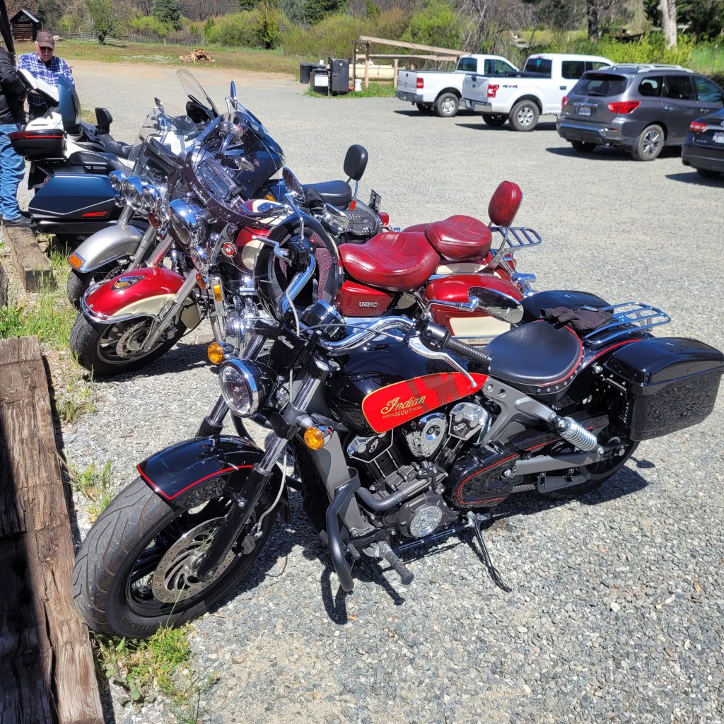 Outside Cali Jay's restaurant in Hayfork